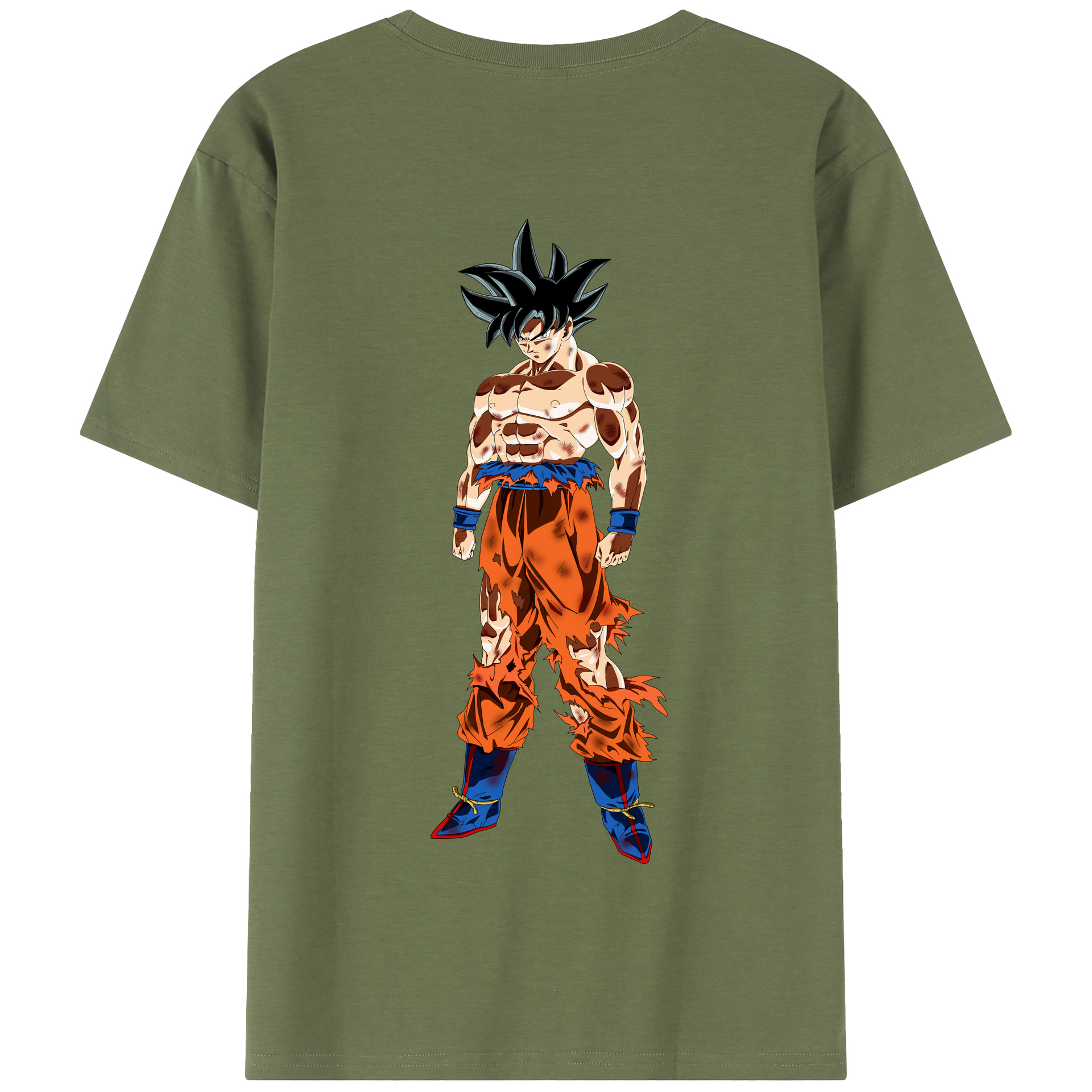 （画像用） ドラゴンボール 孫悟空（そん ごくう）Son Goku カカロット DRAGON BALL Kakarotto 綿100％半袖Tシャツ（背面プリント）